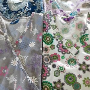 Lot of 4 Scrub Tops (medium)